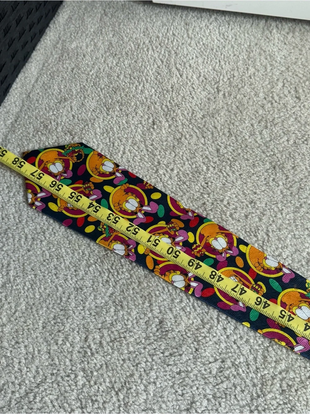Vintage Garfield Easter Bunny Vintage Mens Tie Keith Daniels Navy Blue Novelty
